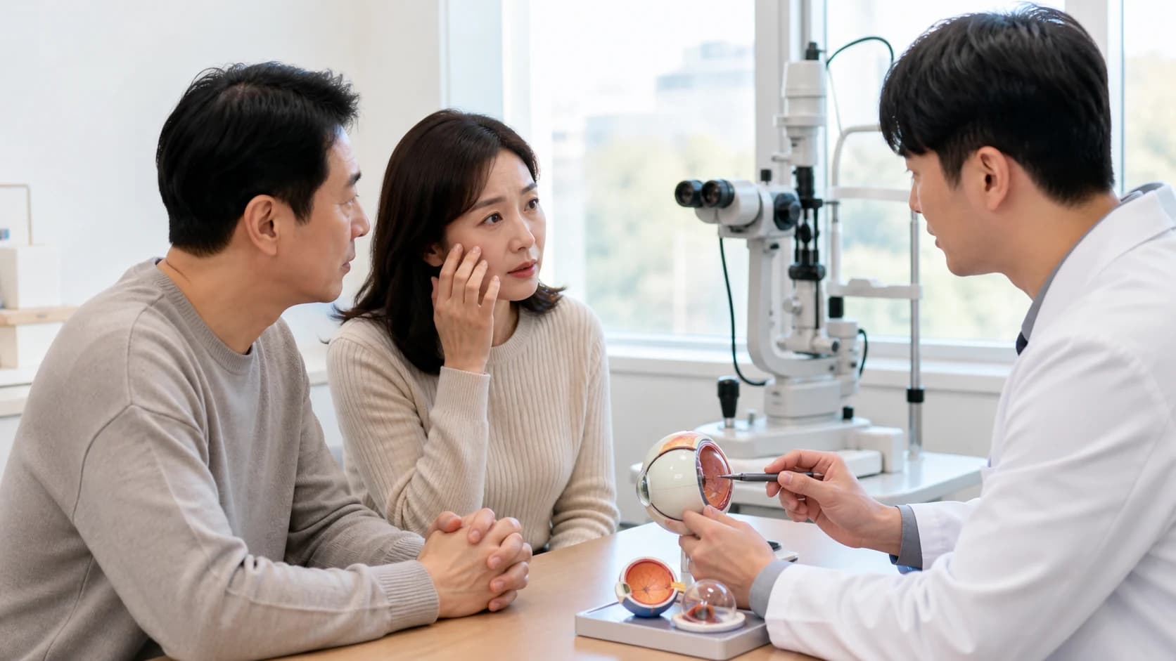 건조증 눈꺼풀염 알레르기 렌즈 자극 이물질과 각막 손상을 구분한 이물감 원인 도식