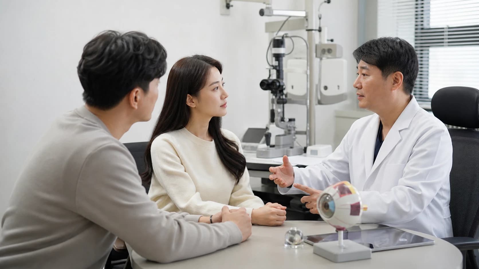 안과 장비 이름을 측정 대상과 결과 해석, 다음 선택 질문으로 바꾸는 안내
