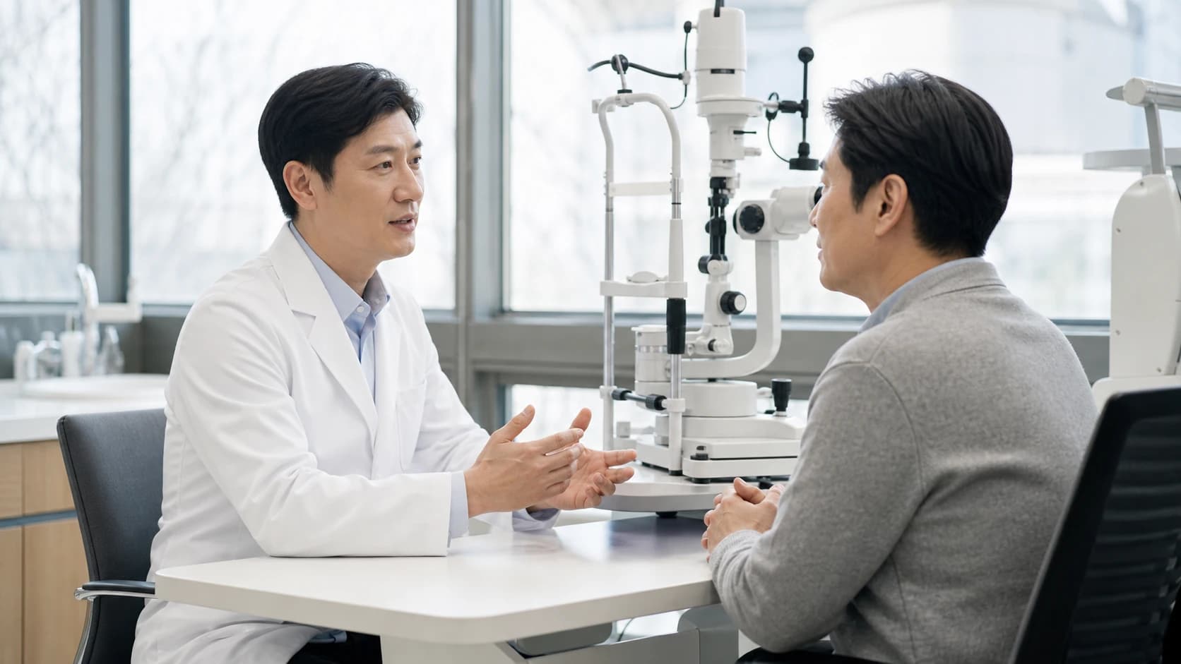 노안의 가까운 초점 저하와 백내장의 전반적 시야 변화를 구분하는 안내