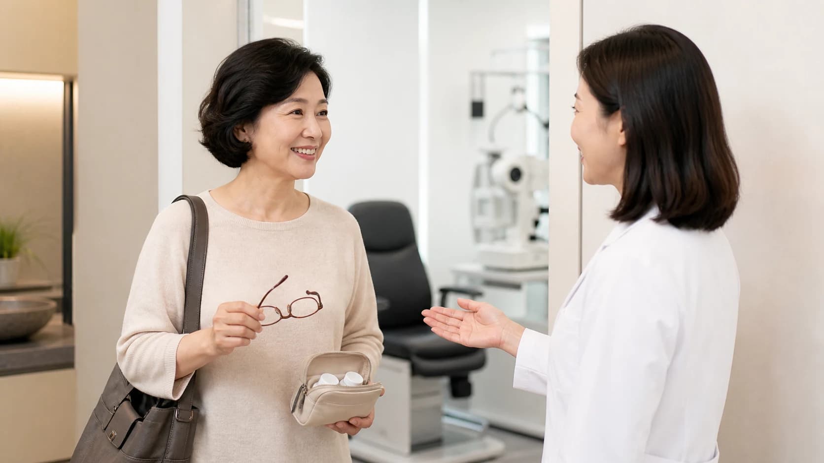 강남역 생활권 노안 상담 전에 현재 교정도구와 건강 정보 및 생활 목표를 준비하는 안내