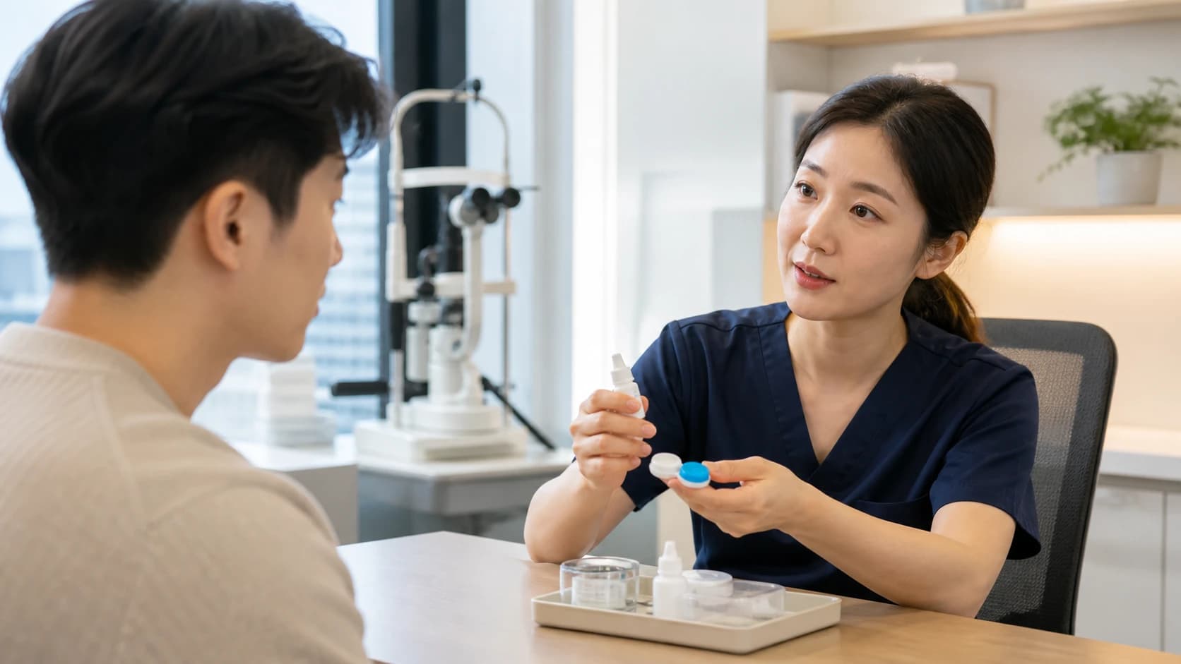 수술 후 점안 제품과 적용 눈 및 횟수와 기간을 함께 확인하는 안내