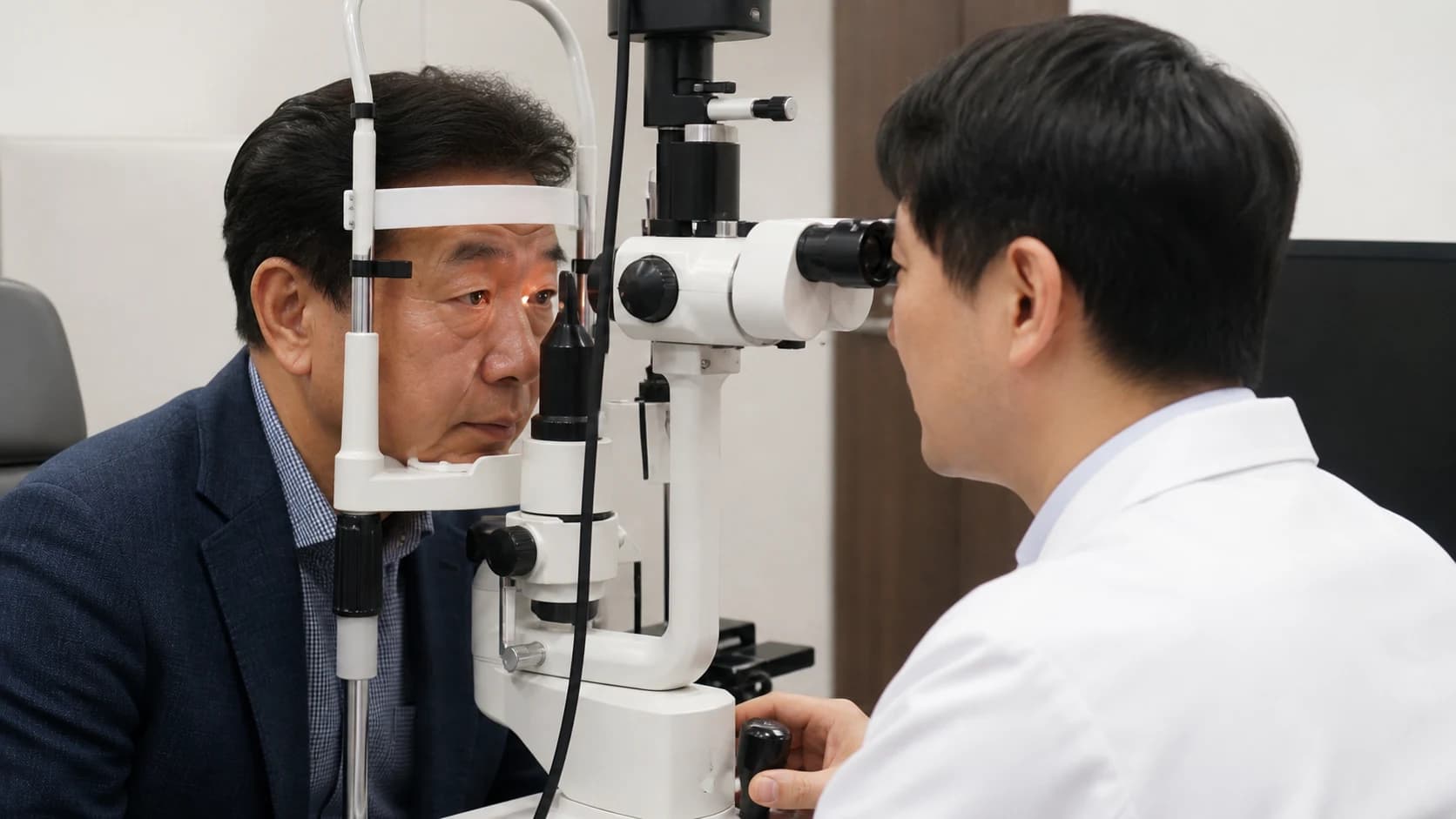 노안의 근거리 초점 단서와 수정체 혼탁의 전반적 기능 변화를 구분하는 표