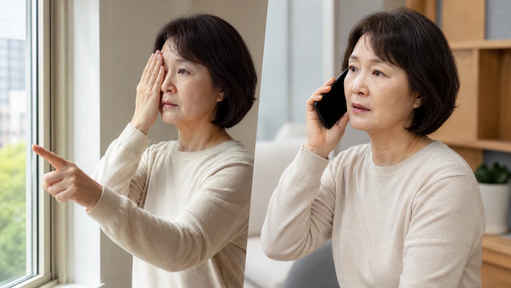 직선 왜곡·빠진 글자·중심 빈점을 눈별로 기록하고 신속히 문의하는 표