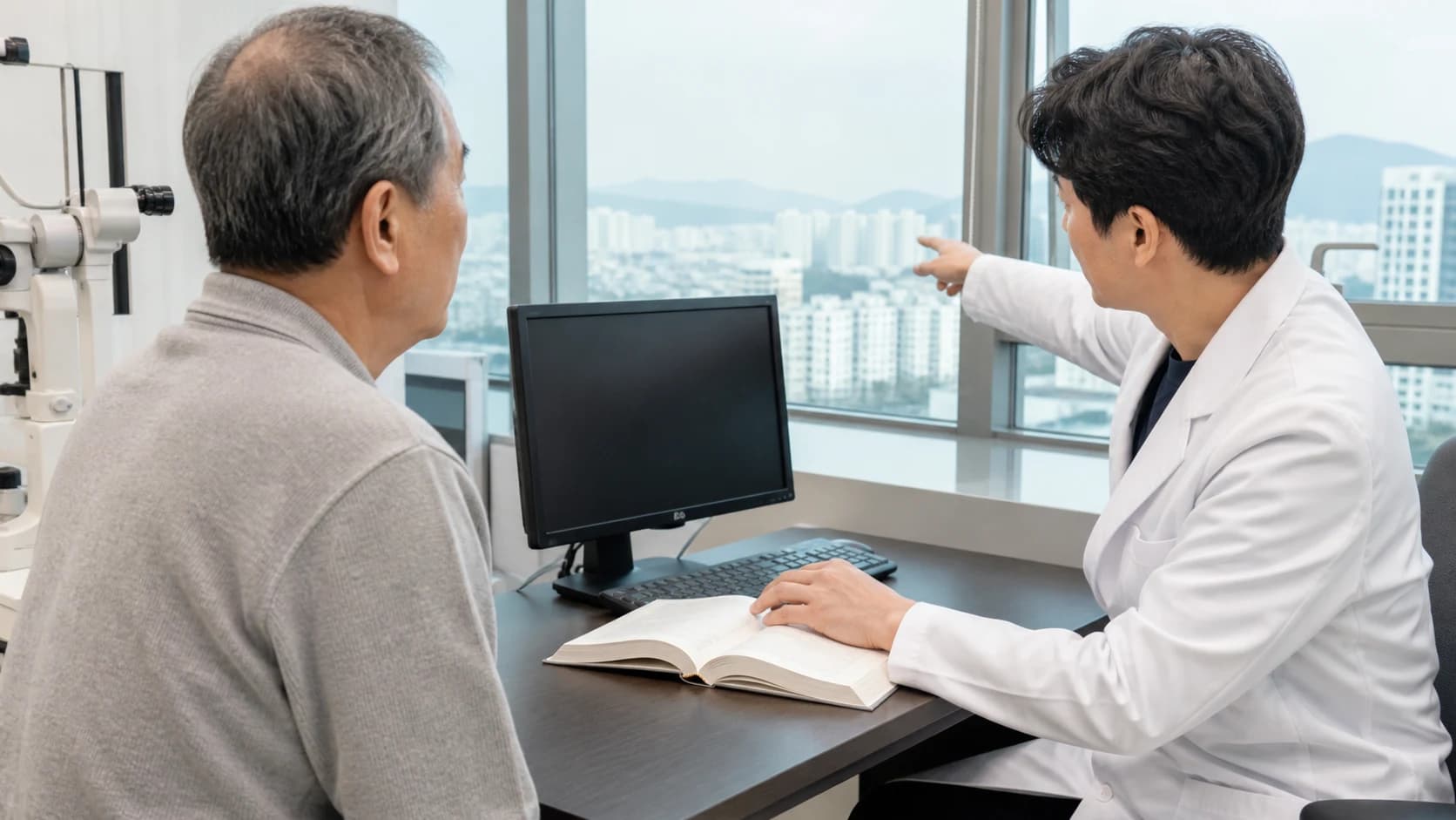 노안 수술의 술식 기준선 원중근거리 야간 양안 균형 보류 대안 경과 추가 관리 연락을 한 장에 정리한 표