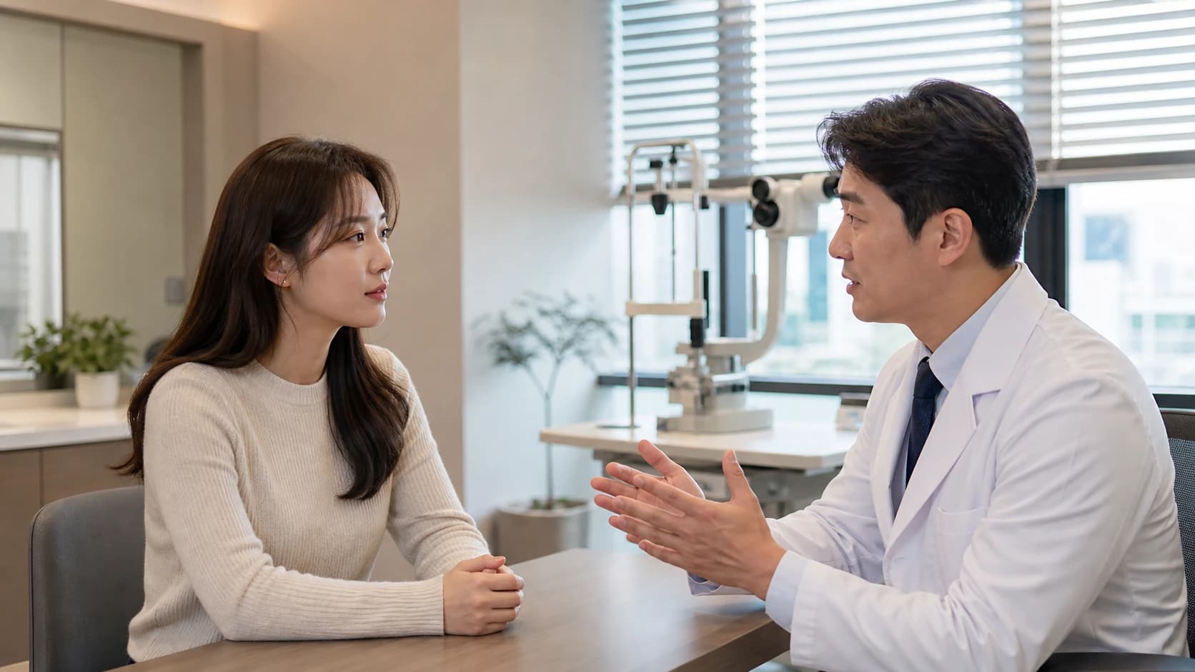 증상의 기준과 변화 방향과 즉시 연락 기준을 기록하는 표
