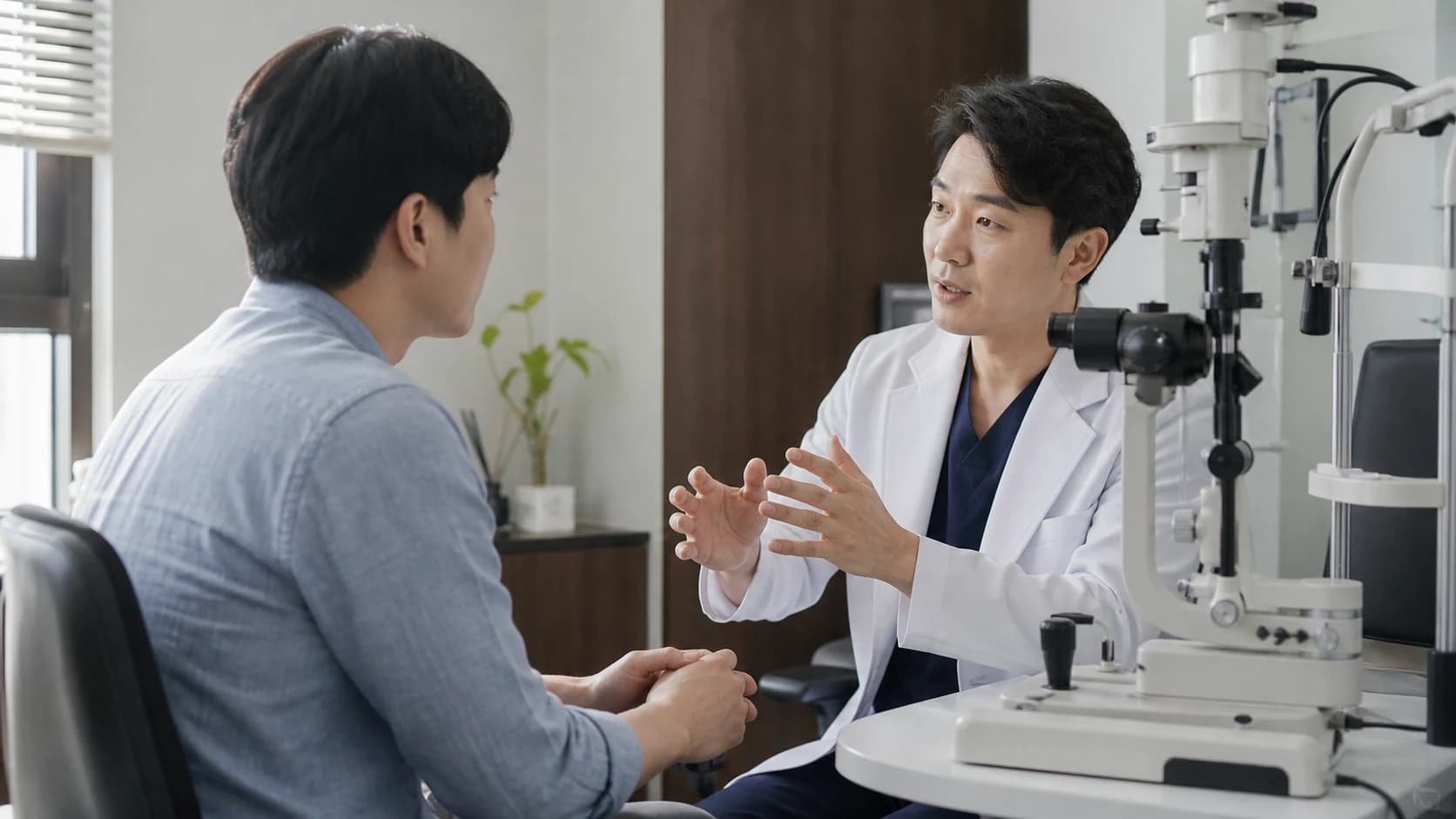 첫 사용과 안경 렌즈 처방 수정 과정과 최종 결과 이력