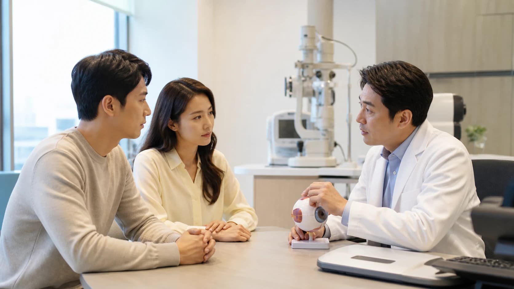 시력교정 기기의 규제 결정 날짜와 기기·버전·허가 용도 범위를 맞추는 기준