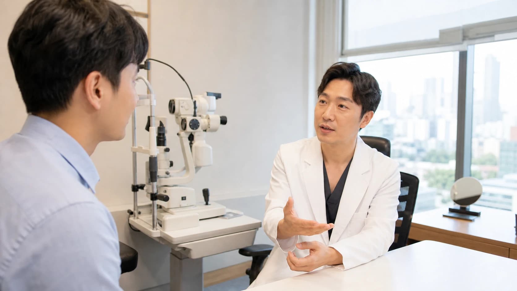 방문 목적과 초진 여부, 실제 방문일과 후기 작성일을 먼저 확인하는 도해