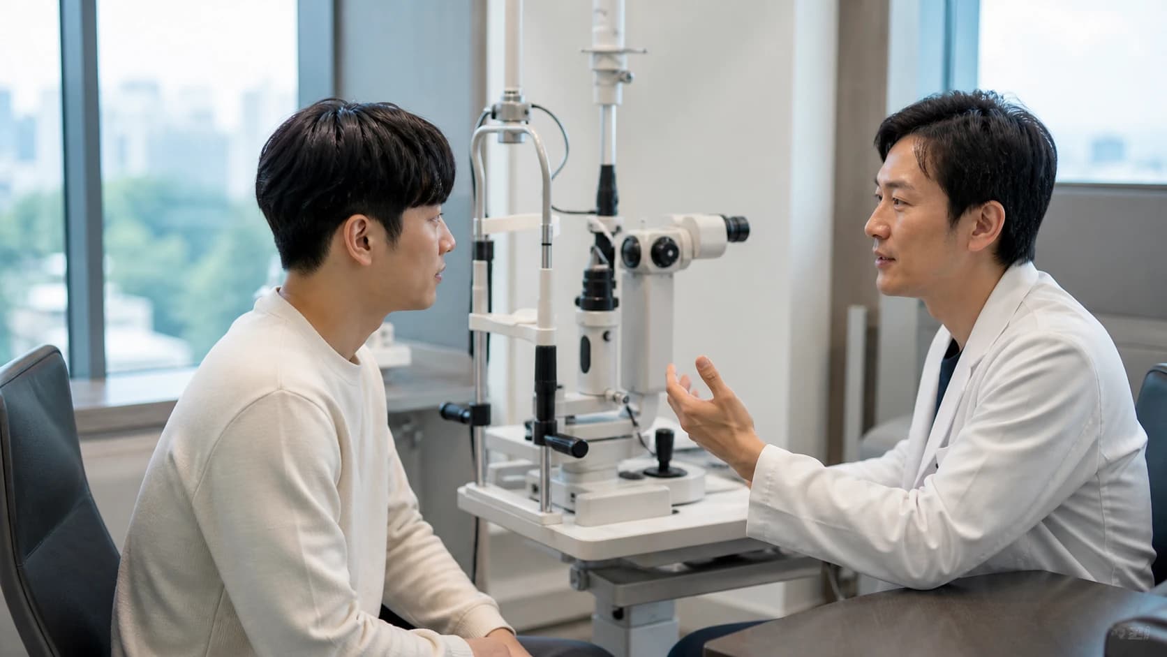눈별 시력 굴절 수치와 실제 교정 기능을 묶은 정보 도해