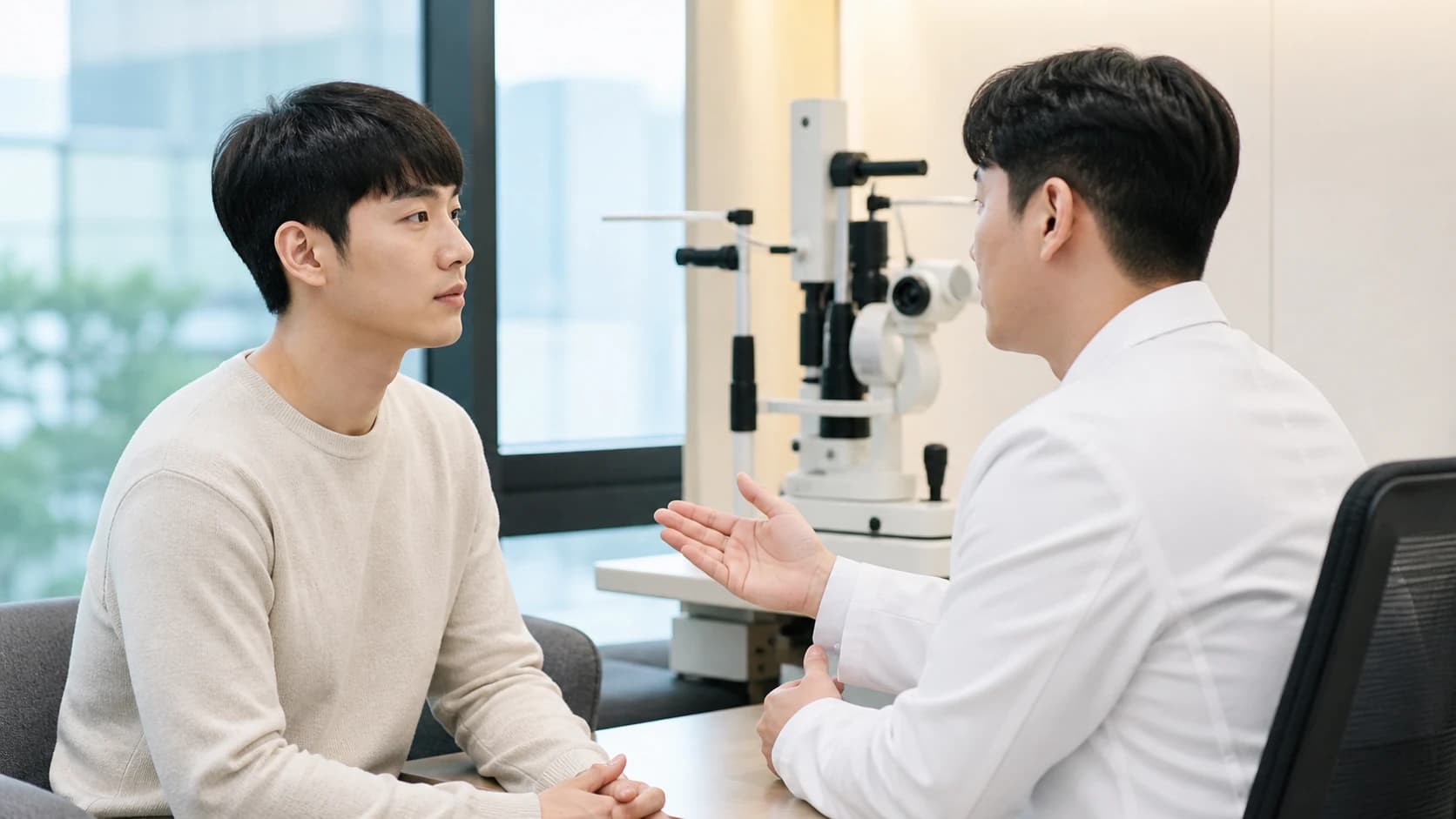 각막 두께 형태 분포 측정 품질과 개인 계획을 대조한 정보 도해
