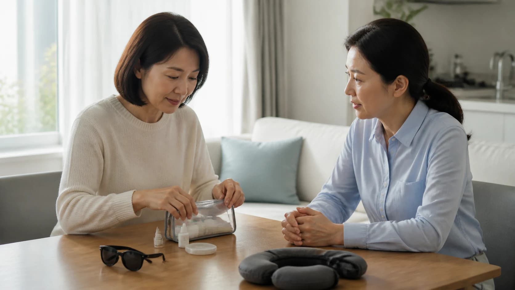 동행인·귀가 이동·집 도착 뒤 첫 실행을 하나의 인계 경로로 연결한 표
