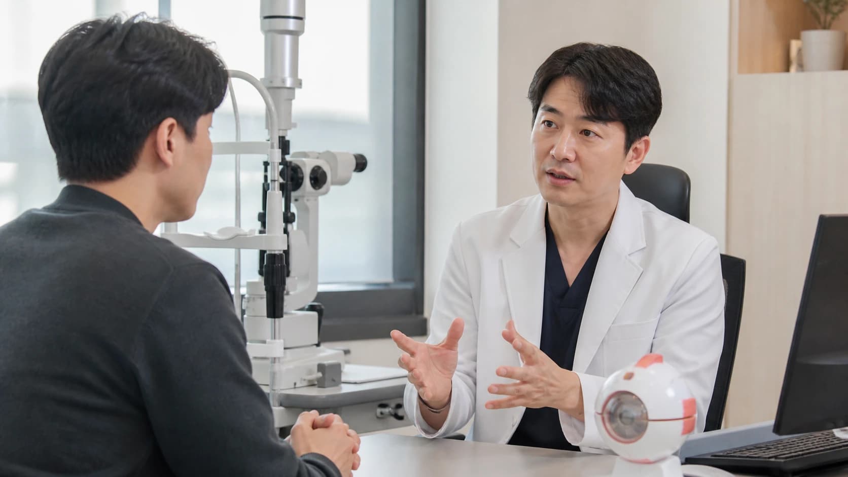 아동 진행 성인 교정 새 변화 고도근시의 시작 판단 개입 추적 상향과 복귀 책임을 비교하는 매칭 보드