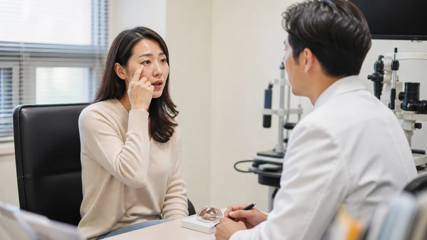 새 비문증 번쩍거림 시야 가림 급격한 시력 저하와 심한 통증을 일반 병원 비교보다 먼저 즉시 진료 경로로 보내는 도해