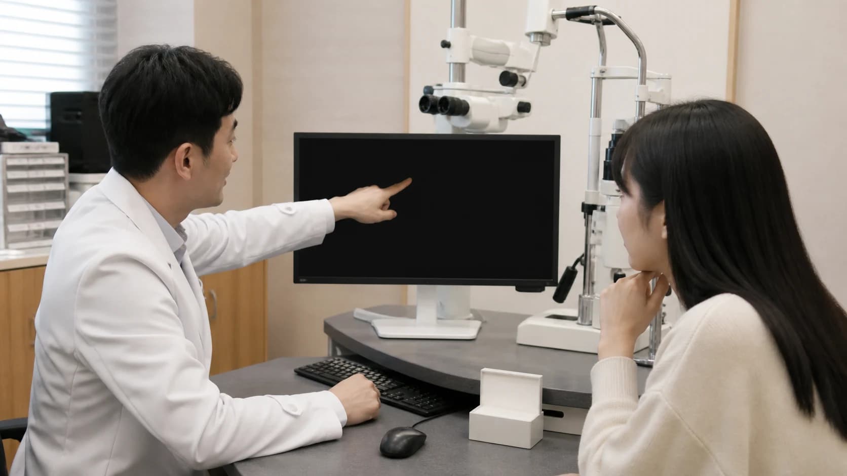 어린이 근시에서 현재 도수와 눈별 시기별 변화를 함께 추적하는 진료 경로 도해