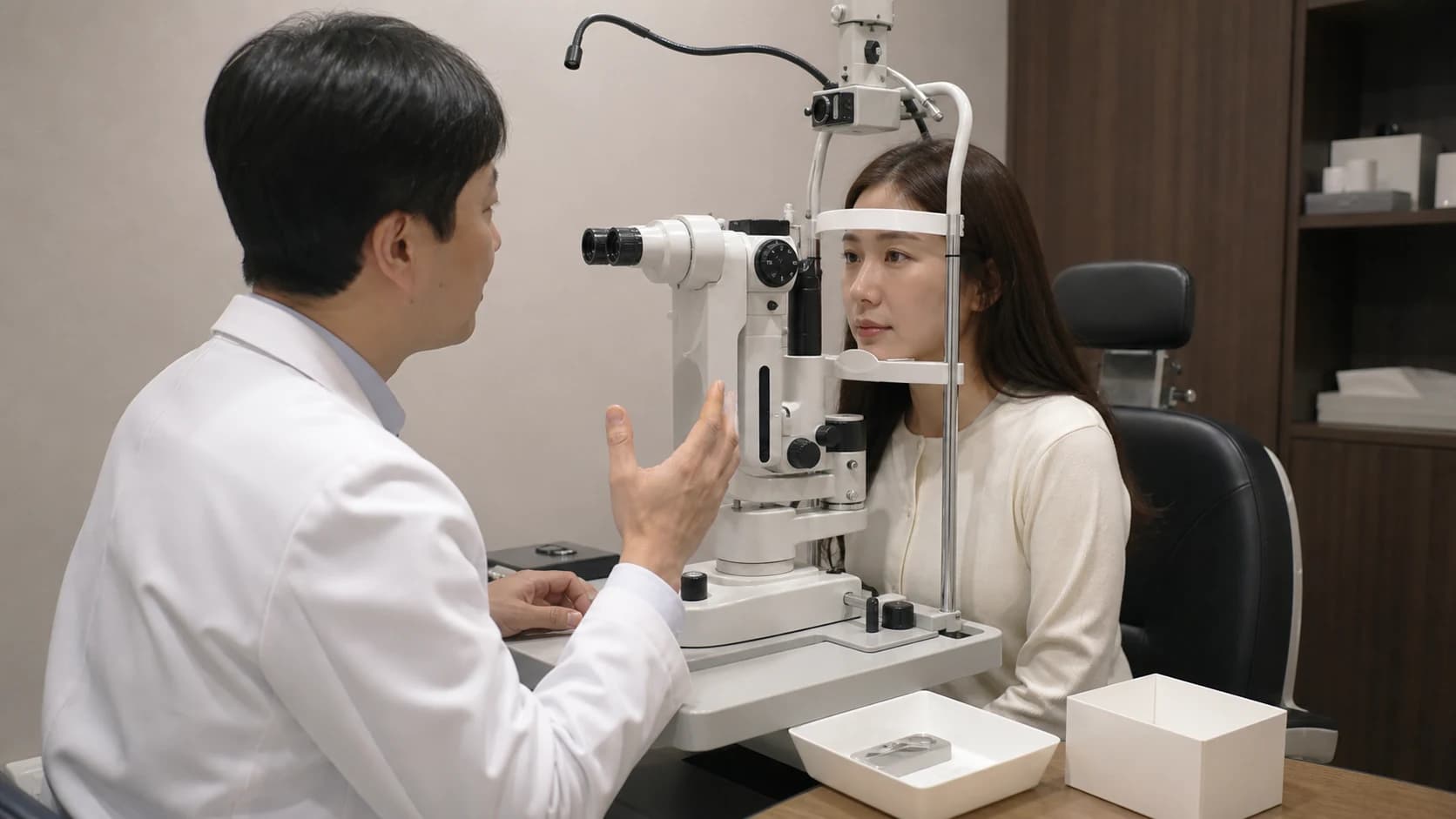 눈별 검사 재현성 다른 눈 구조 시각 목표 대안과 위험을 진행 권고에 연결하는 도해