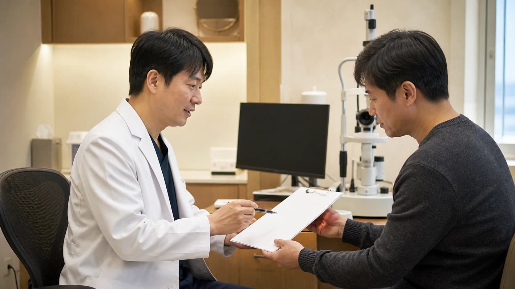 노안 수술의 술식 눈별 목표 지침 이유 해제 조건 실수 대응 이상 신호와 판단 담당을 잇는 기록표