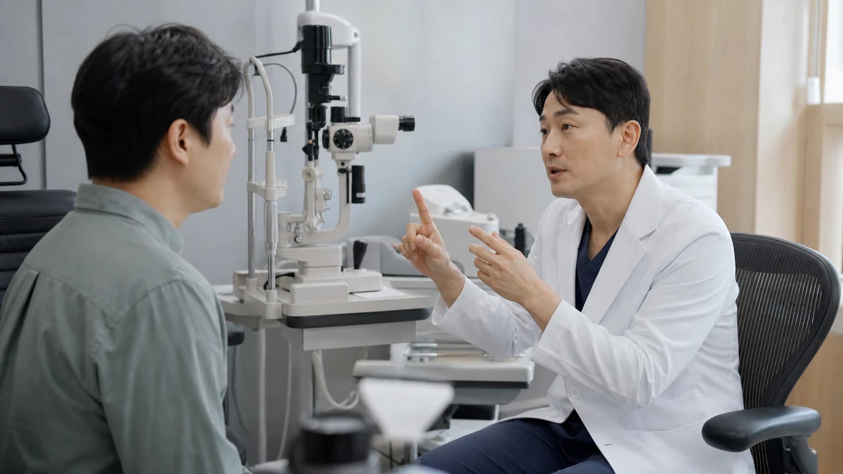 수술 당일 정확한 술식 적용 눈 눈별 거리 목표 구조 기기 삽입물과 새 정보를 재확인하는 도해
