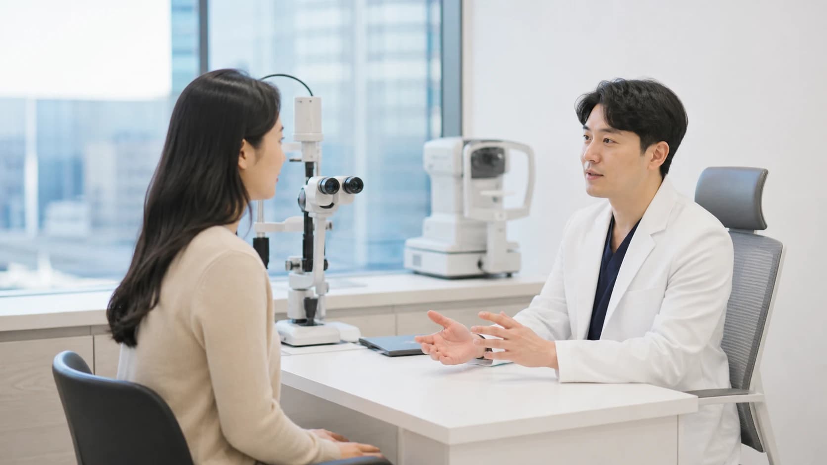 작은 절개라는 술식 특성과 통증 건조감 회복 위험 같은 개인 결과를 분리하는 정보 도해