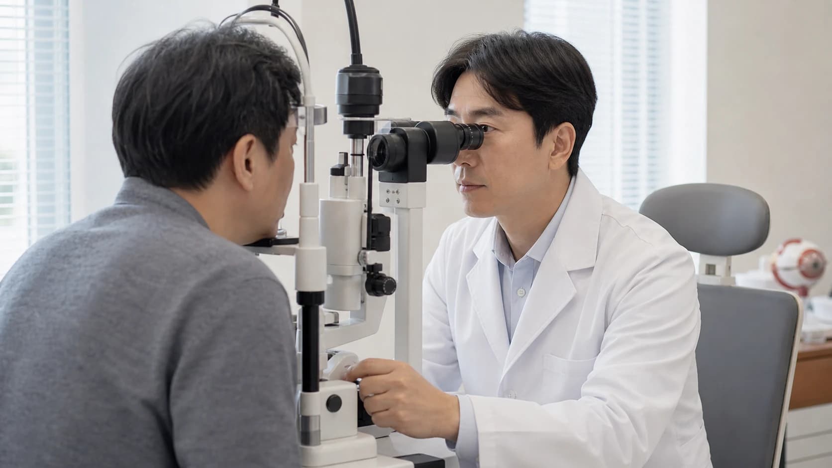 가까운 흐림의 굴절 눈표면 수정체 망막 신경 양안 원인과 긴급 신호를 구분하는 정보 도해