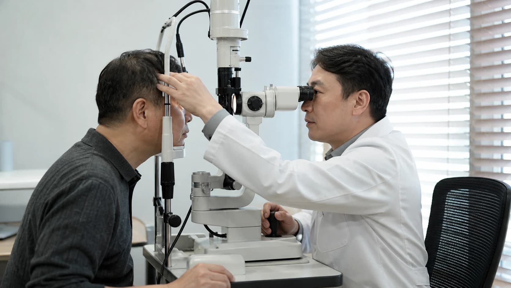 생활 과업을 손 가까이 책상 방 안팎 먼 거리와 글씨 크기 확대 거리 변경으로 나누는 정보 도해