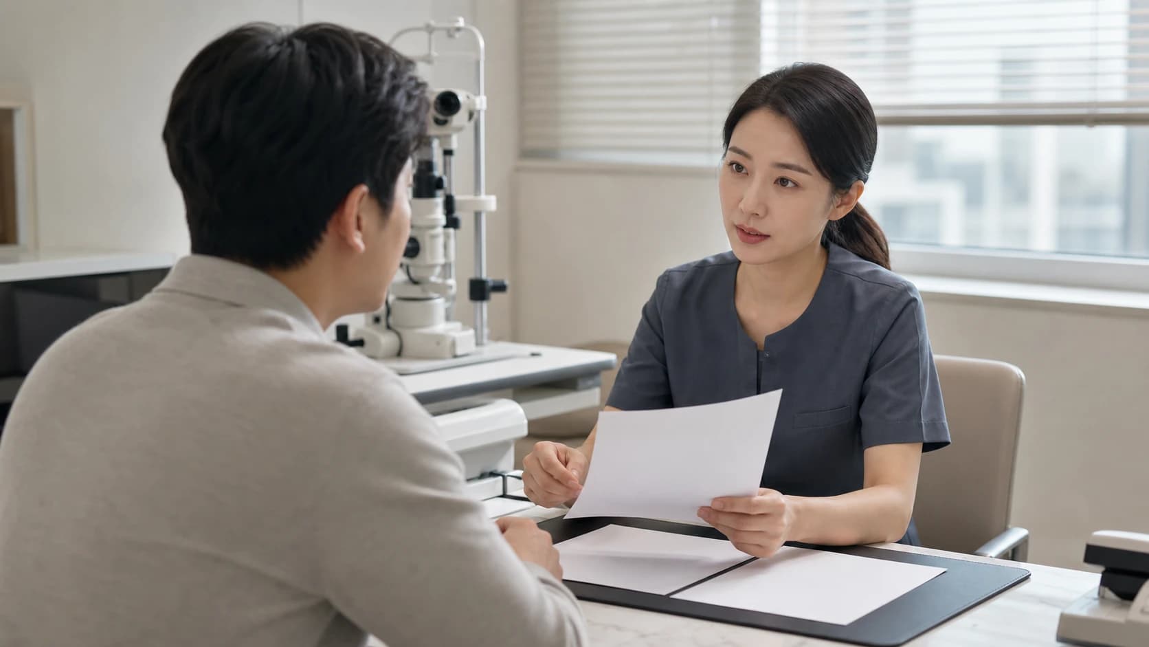 굴절교정 백내장 안구건조증의 목적 검사 재료 단위 추적관리가 서로 다름을 구분하는 정보 도해