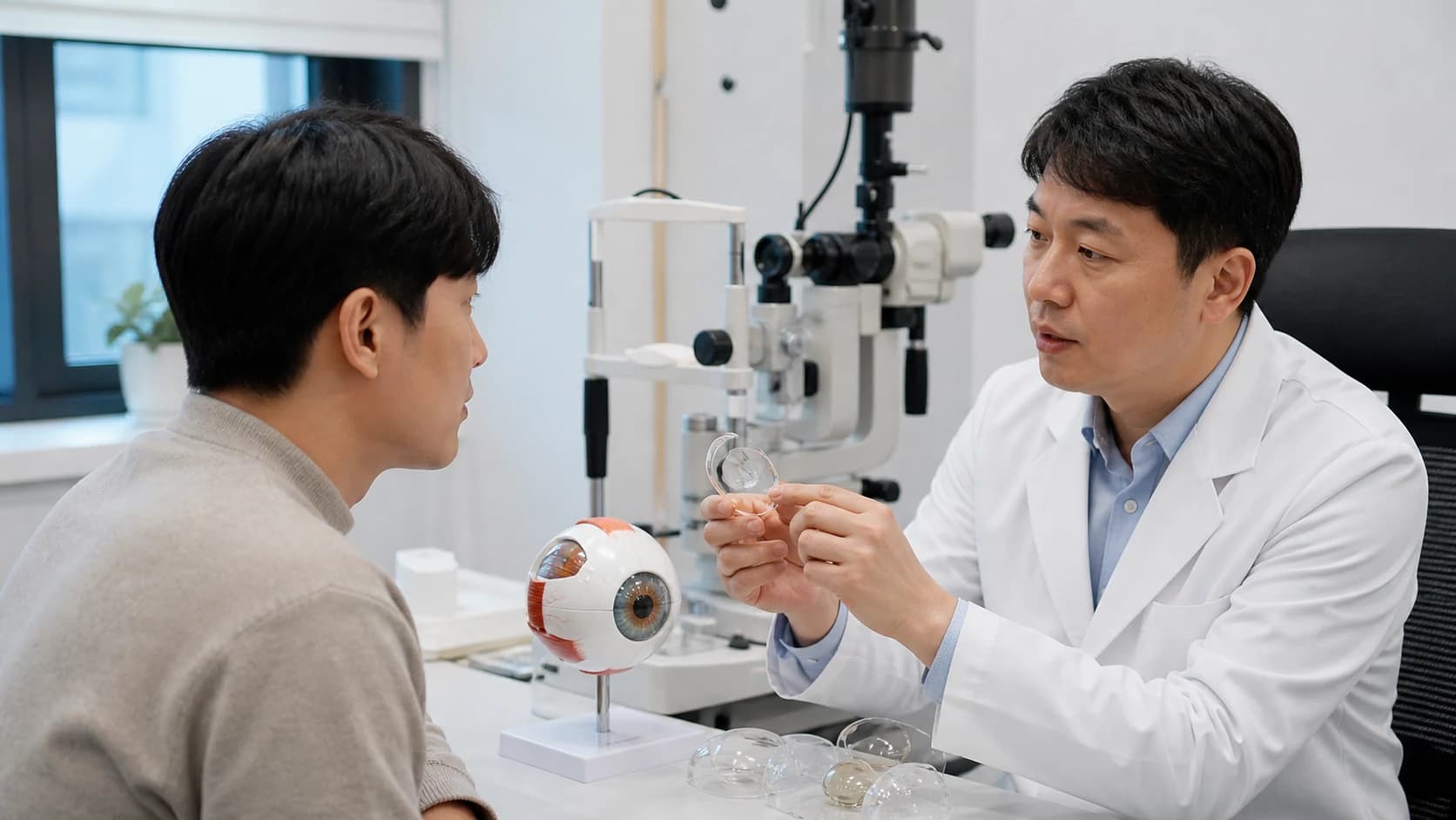 정확한 시술명 방식 적용 눈 재료 치료 범위 변경 조건과 계획 버전을 확인하는 정보 도해