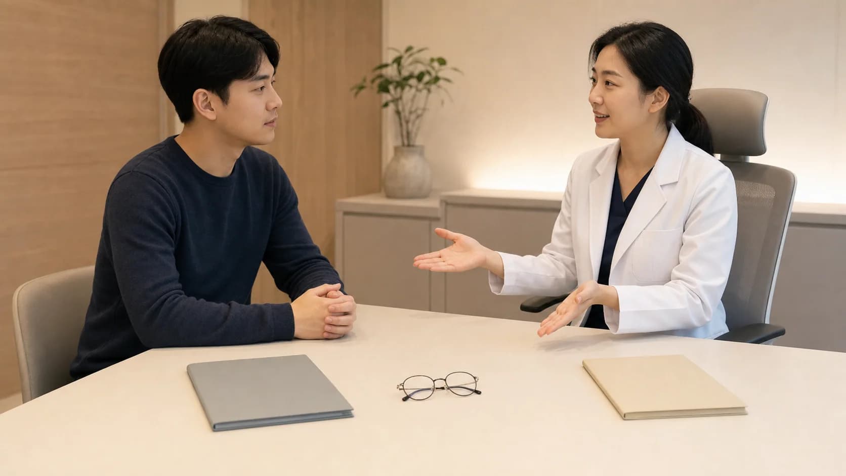 기계 추정·렌즈 비교 반응·후속 해석 자료를 서로 다른 출처로 분리하는 상담 장면