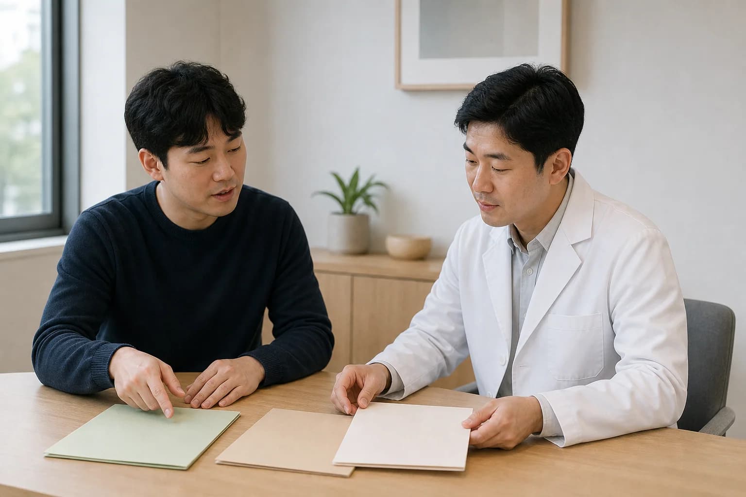 작업 맥락과 시각 보조 도구 이력, 임상 근거를 구분해 함께 검토하는 상담