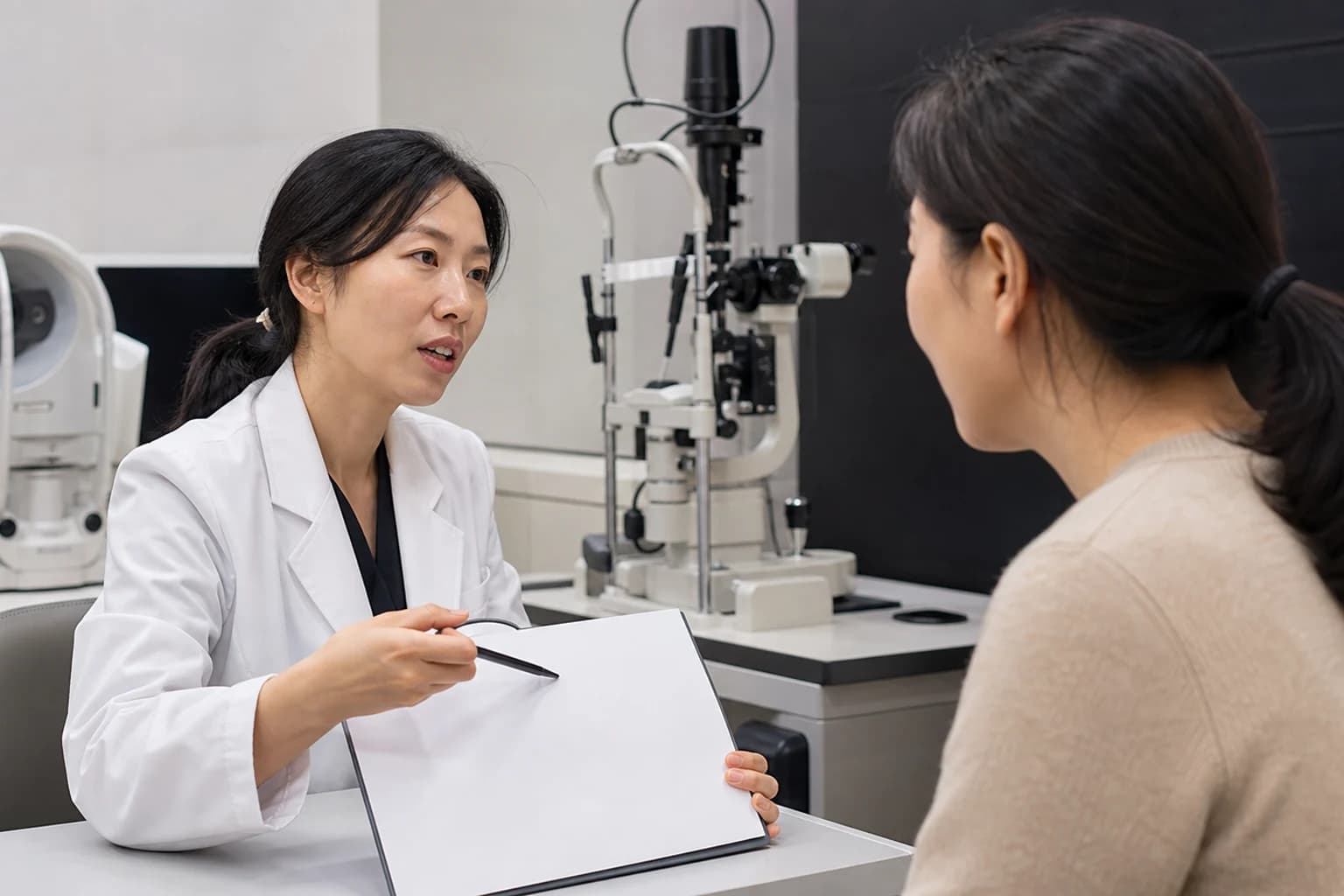 작업 조건과 시각 변화의 패턴을 결론 전에 나누어 검토하는 상담