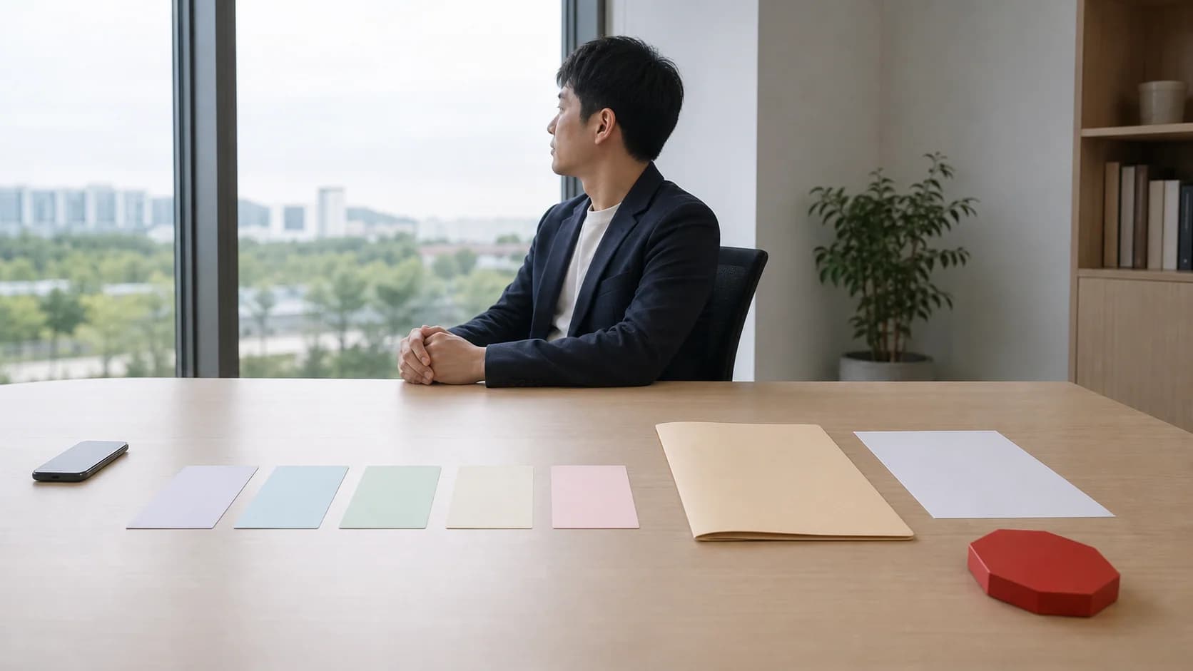 알림·미루기·업무 전환·반응 기록·작업 중단의 빈 카드를 스마트폰과 분리한 장면
