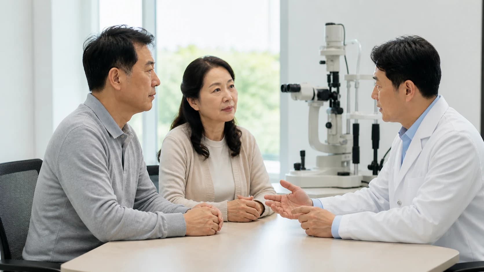 술식·검사·포함 범위·추가 비용·취소 조건을 다섯 계약 봉투로 확인하는 장면