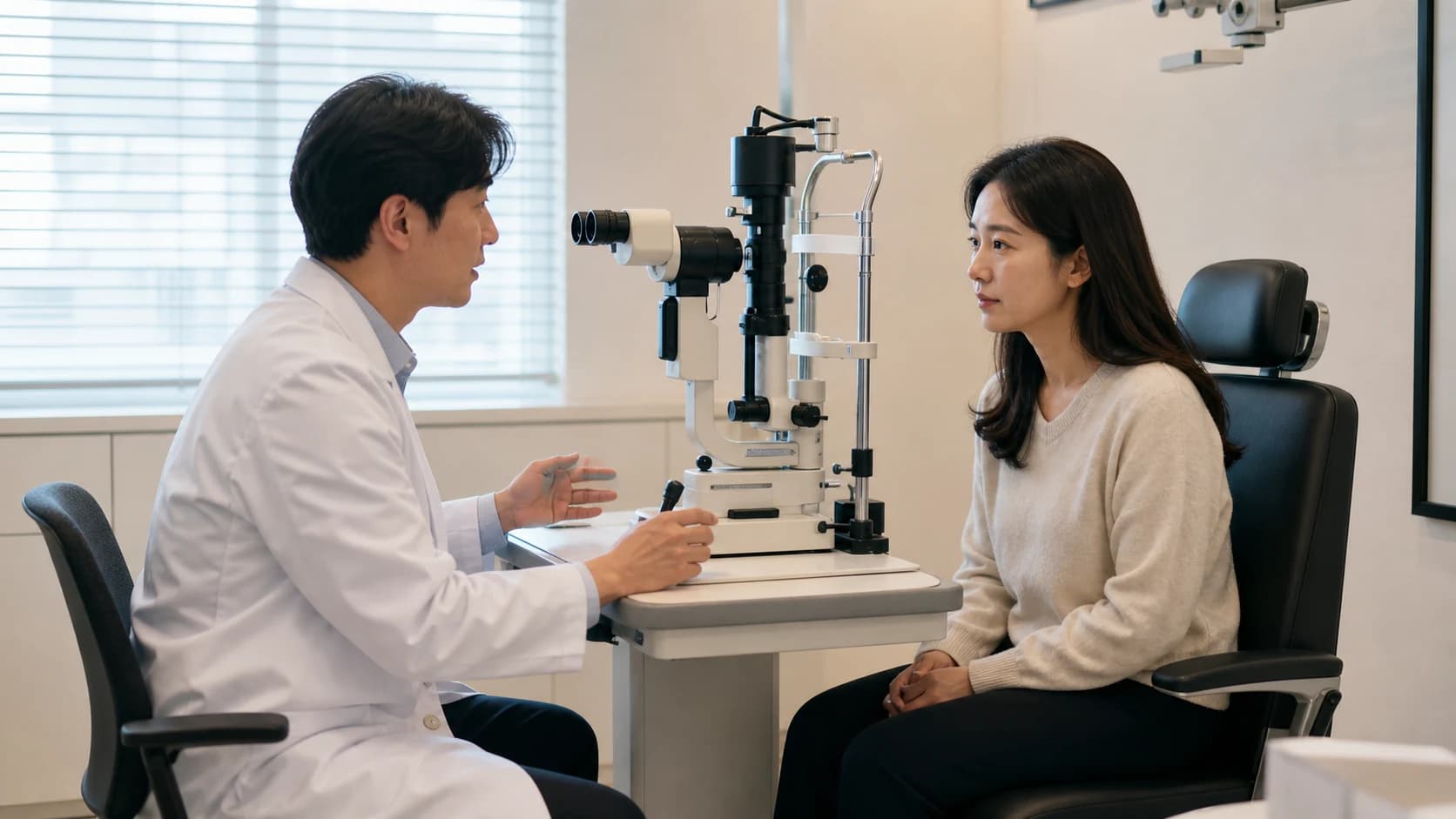 비비기 중단, 손 위생, 렌즈 제거, 임의 점안 보류, 진료 연결을 다섯 눈 보호 관문으로 구성
