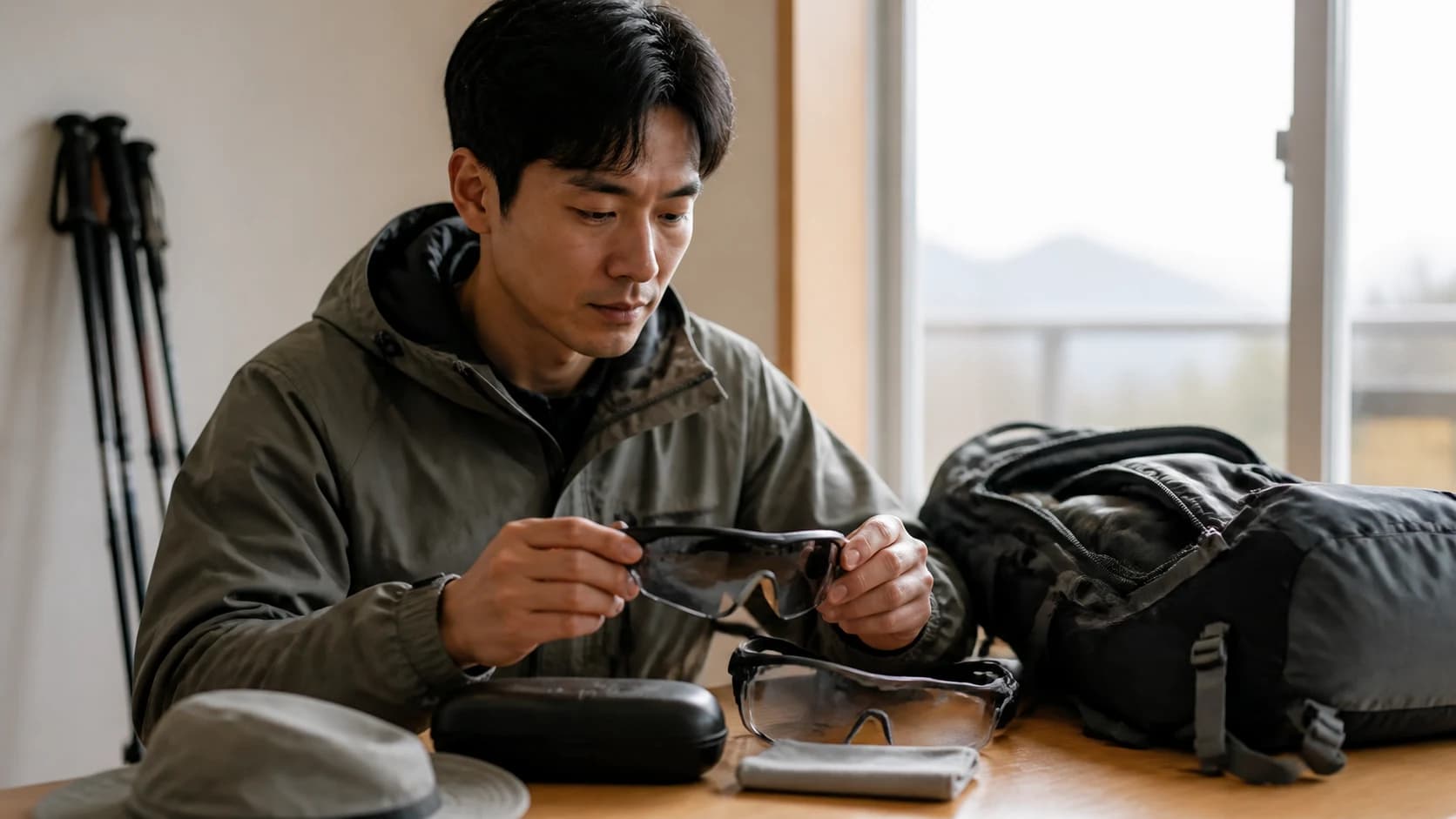 산악 여정 위험에서 장비 역할과 독립 대체를 거쳐 철수 결정으로 가는 도해