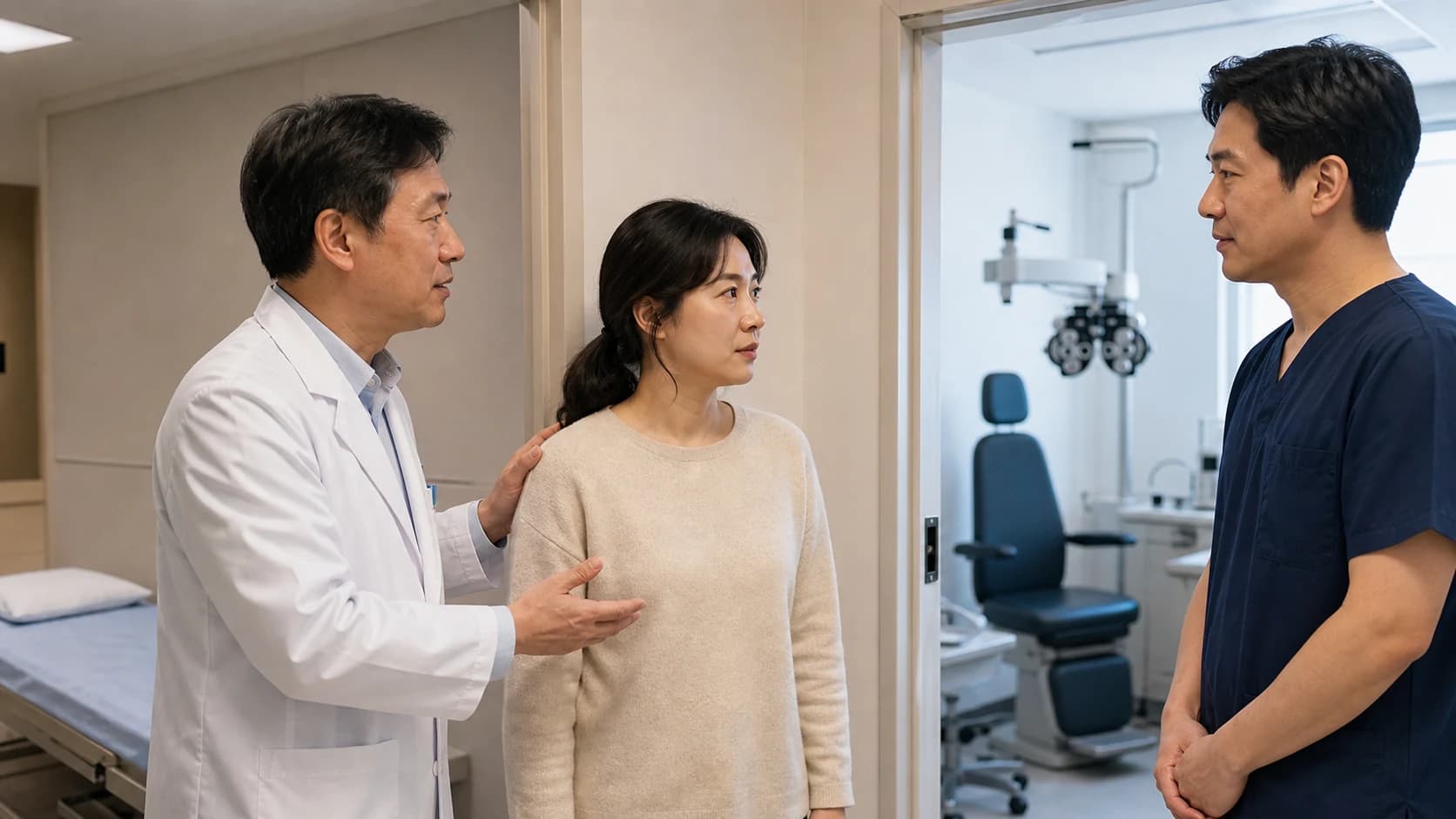 갑작스러운 시야 변화의 응급 대응부터 추적 진료까지 네 단계 인계 지도