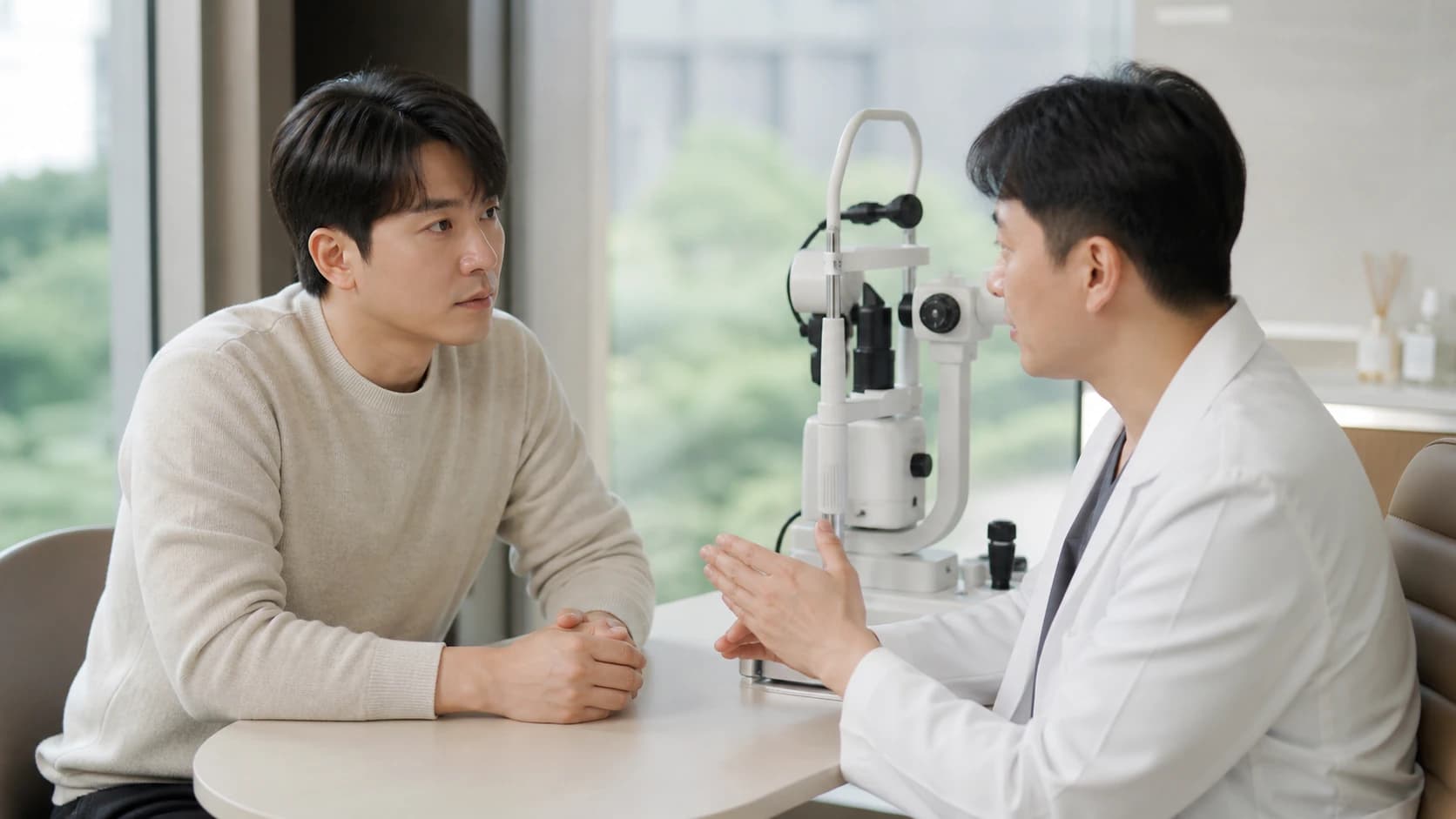각막 상피가 며칠에 걸쳐 재생되는 과정을 보여주는 절차 도해