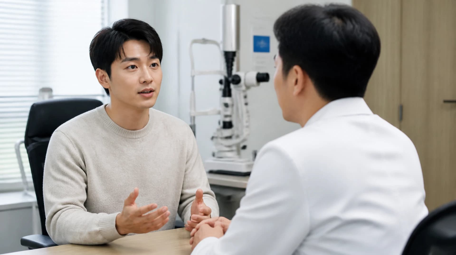 상담에서 정확한 시술명을 다시 확인하는 장면