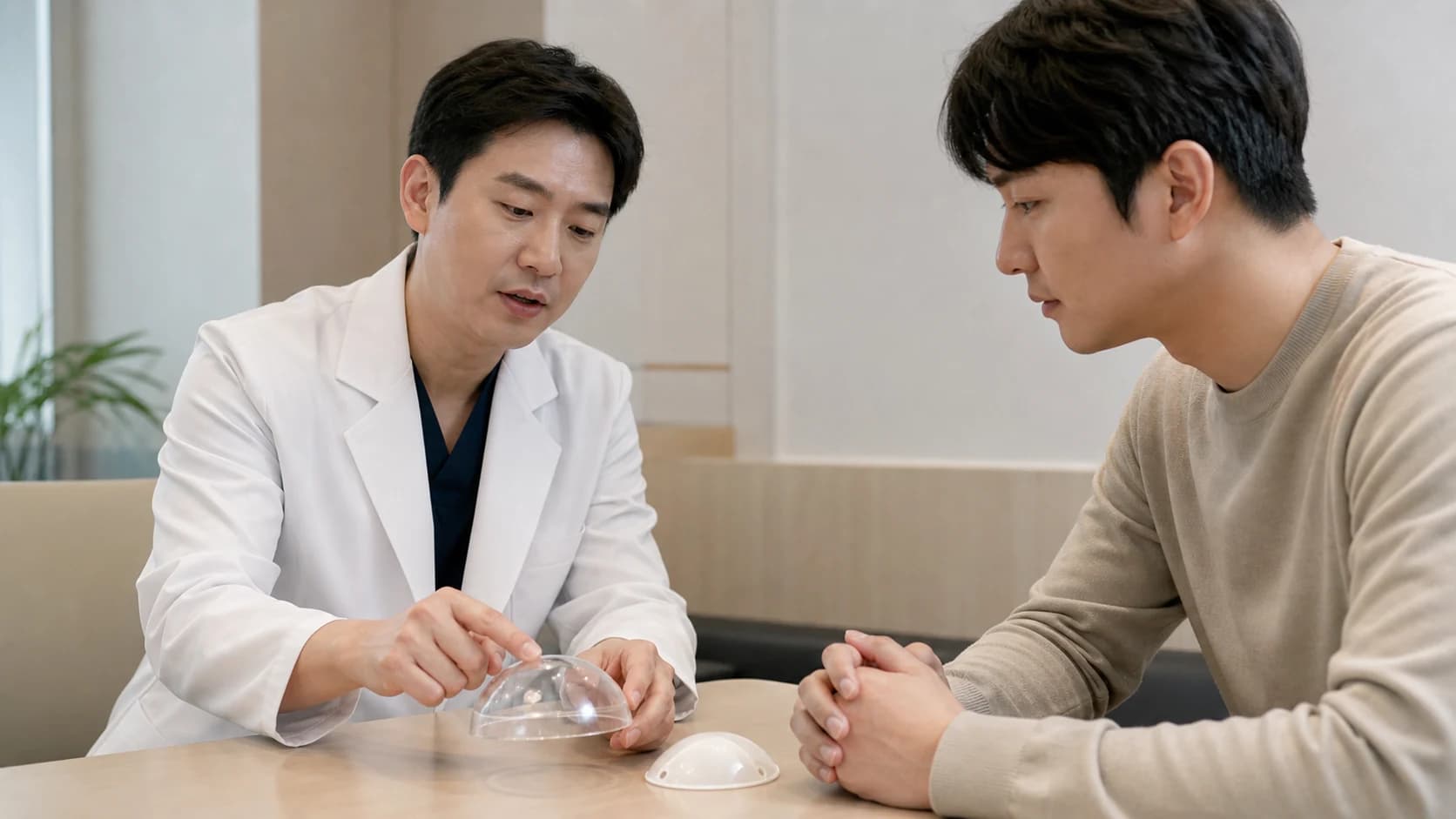 위험을 낮추기 위한 사전 검사를 확인하는 장면