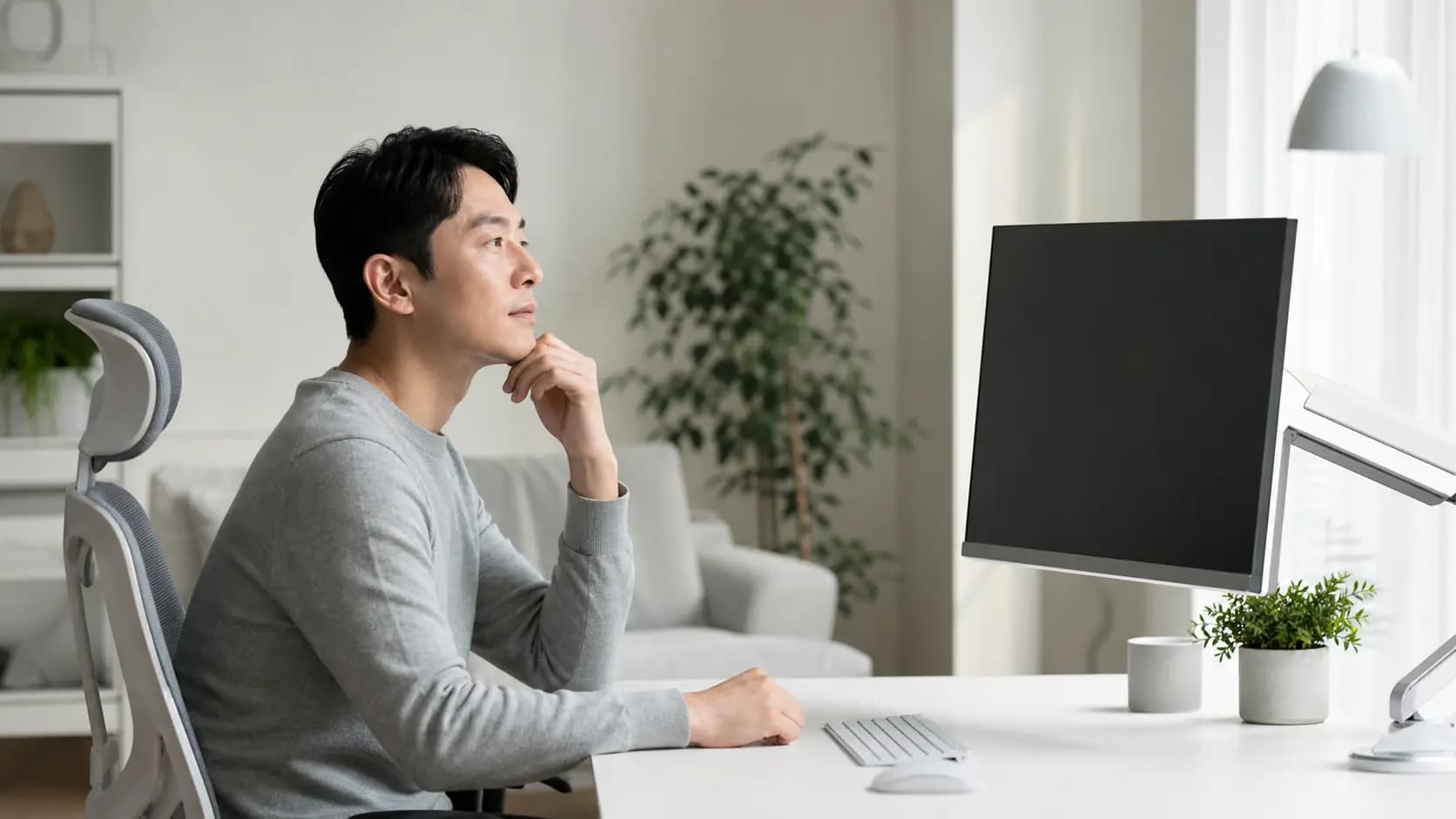 시력교정 회복 뒤 업무 복귀를 준비하는 직장인