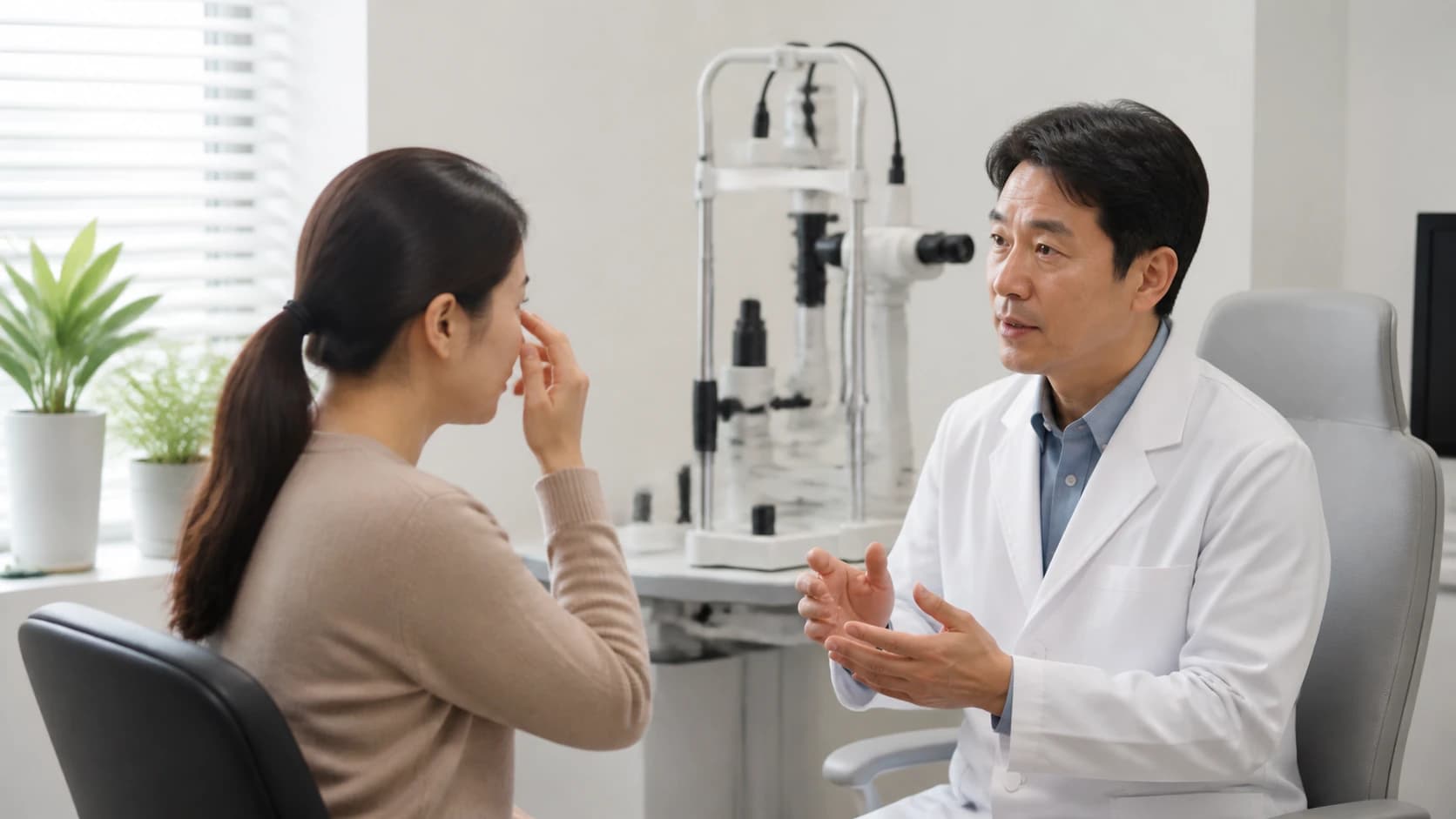 실내 식물의 간접적 휴식 역할과 대신할 수 없는 치료 환경 관리 진료를 구분한 도식