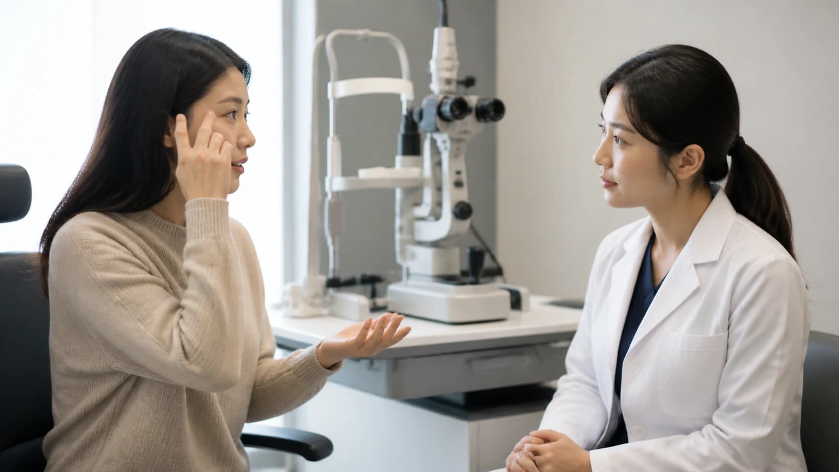 심한 통증 시력 악화 새 복시 번쩍임 비문증 빛 민감 때 연락처와 전달 정보를 정리한 표