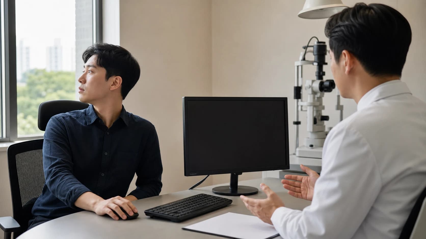 화면 작업 환경과 습관과 과장된 치료 주장을 구분한 표