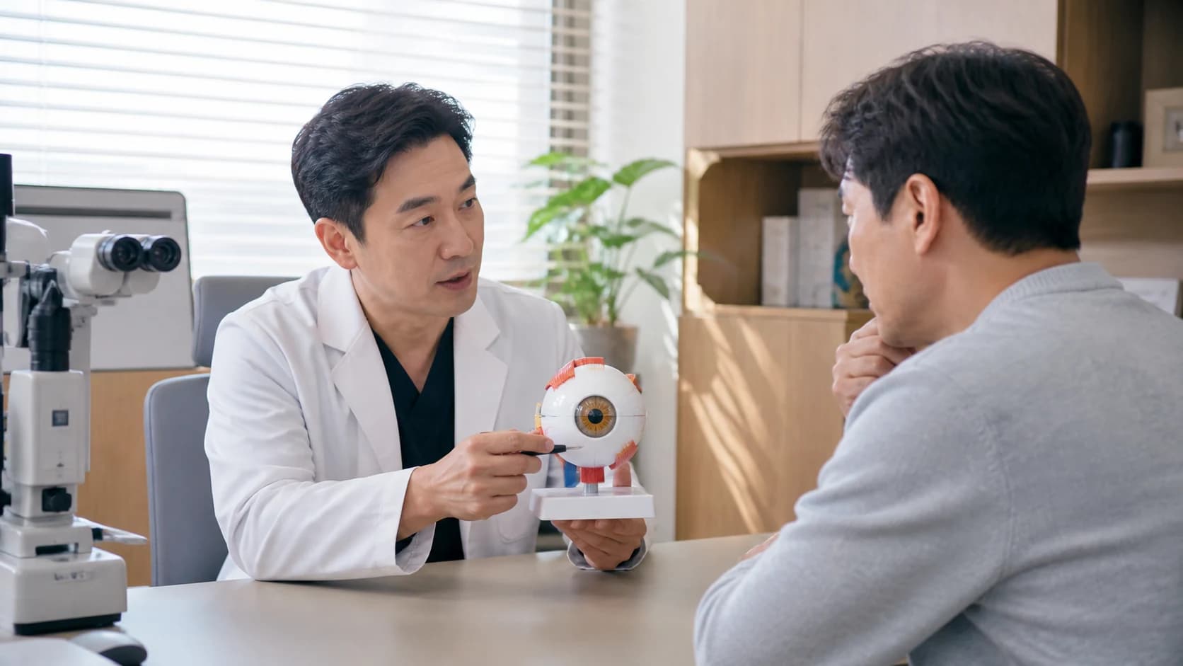 연구 대상의 기본 조건과 눈 상태와 내 검사 결과의 차이