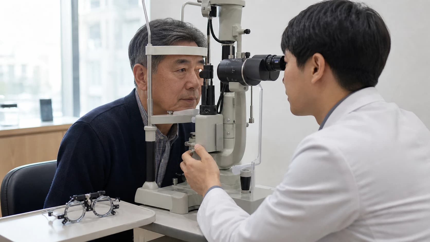 노안 검사값의 조건 반복성 눈별 기능 구조 산동 상태를 연결하는 도해