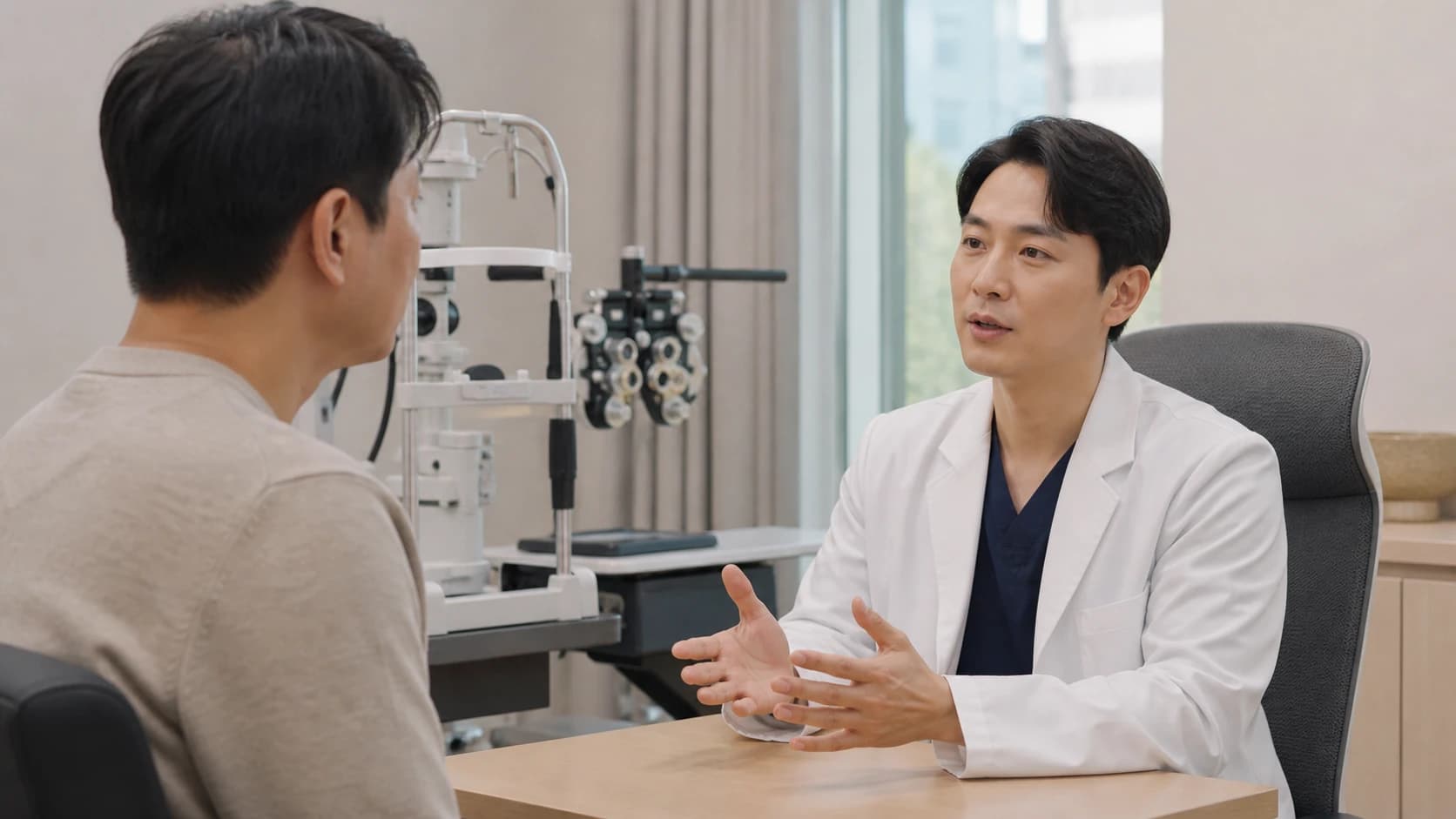 산동 전 일상 기능과 산동 과정 산동 후 구조검사를 분리하는 도해