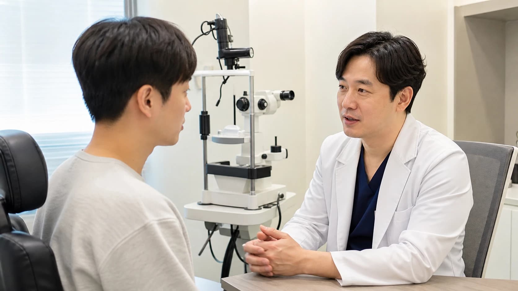 라섹 사전검사 결과를 진행 재검사 추가평가 보류로 나눈 정보 도해