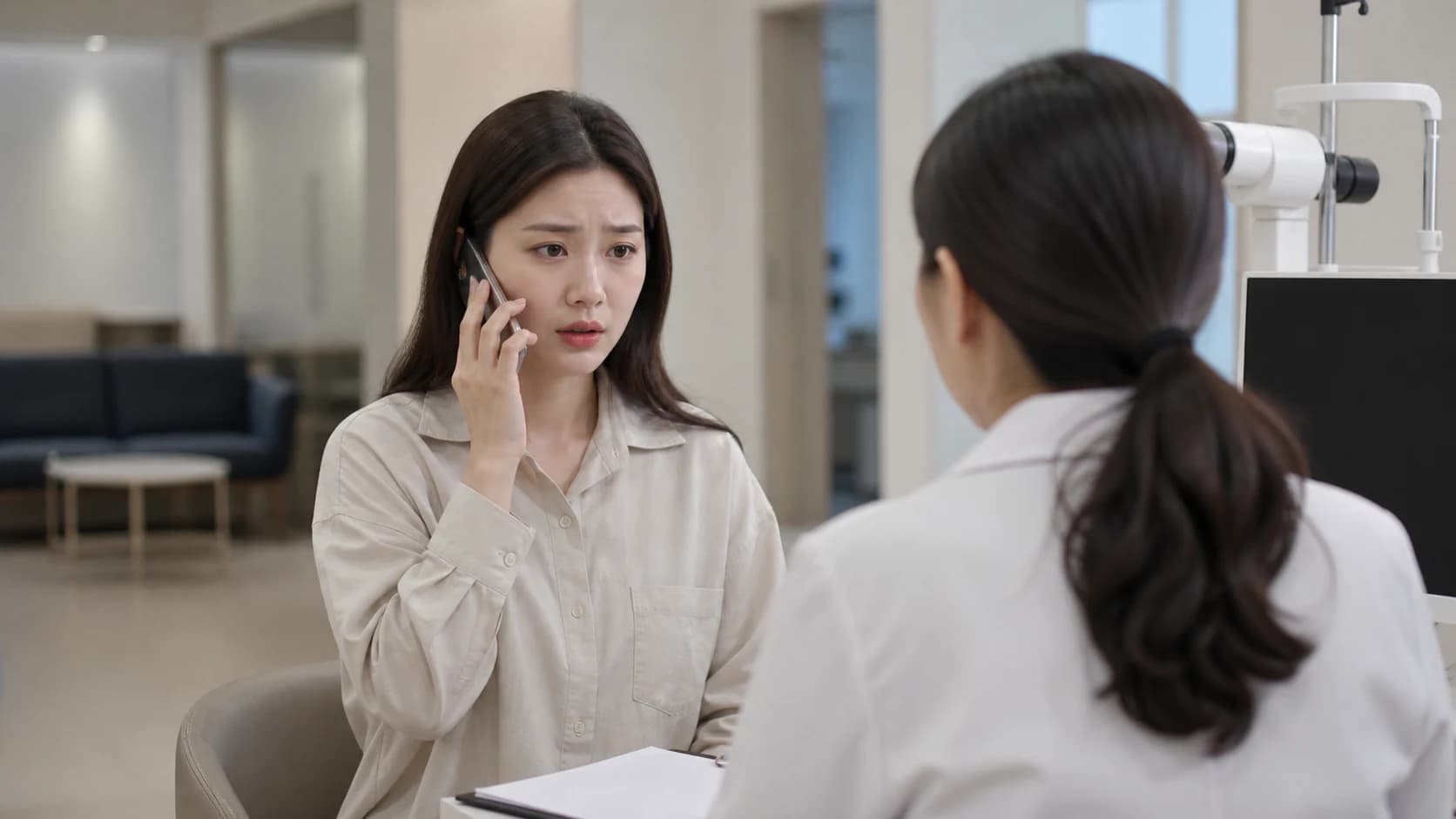 예정 밖 증상의 시간대별 연락 판단 내원 흐름을 정리한 정보 도해