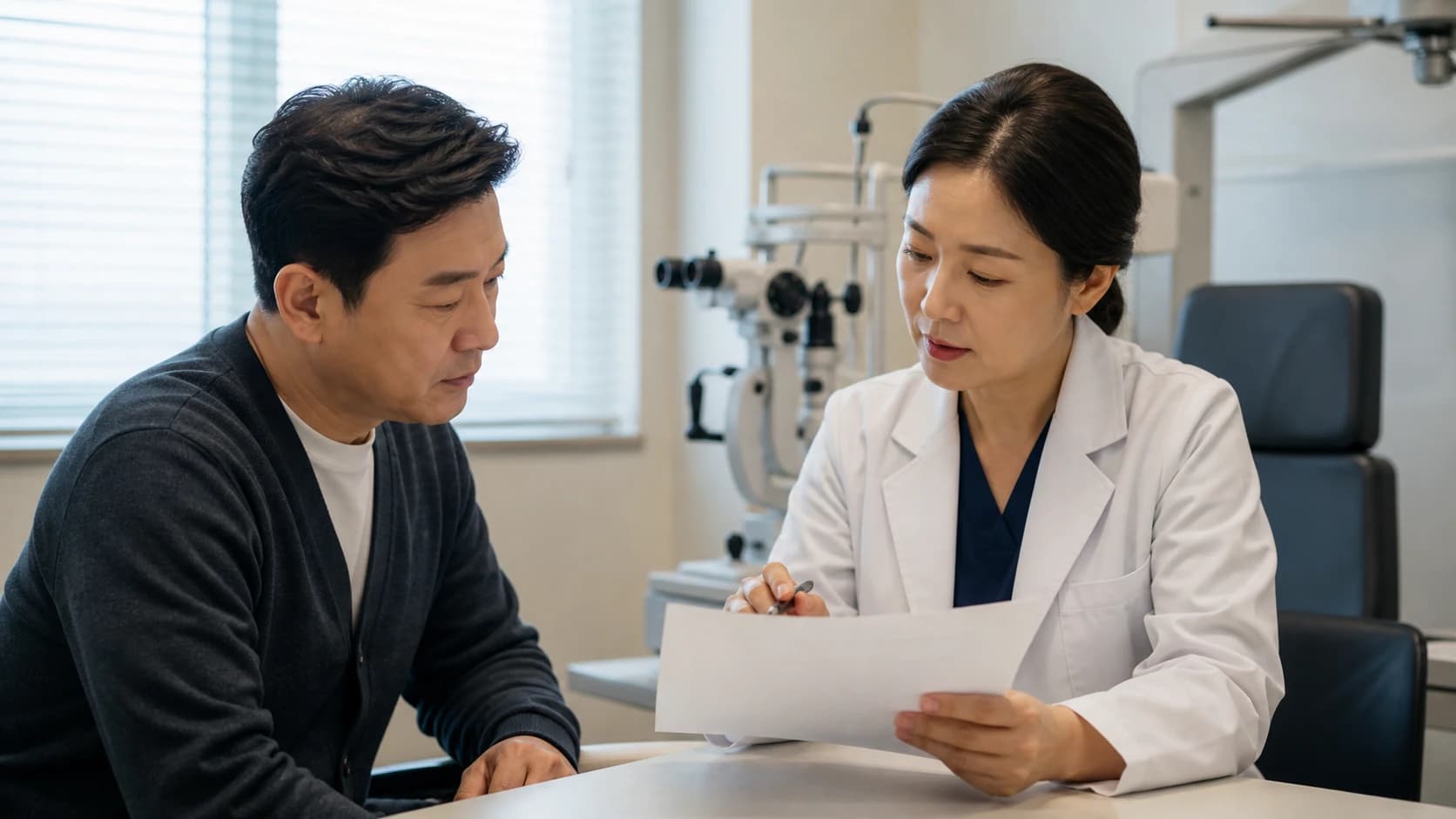 각 진료영역을 자체 진료·협진·외부 의뢰의 세 책임 상태로 나눈 표