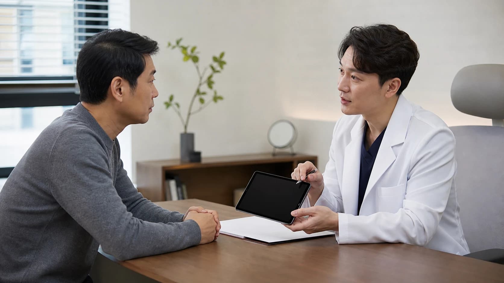 노안 상담의 초진 해석·권고·동의·시술·경과·이상 대응을 담당자와 연결한 책임 사슬