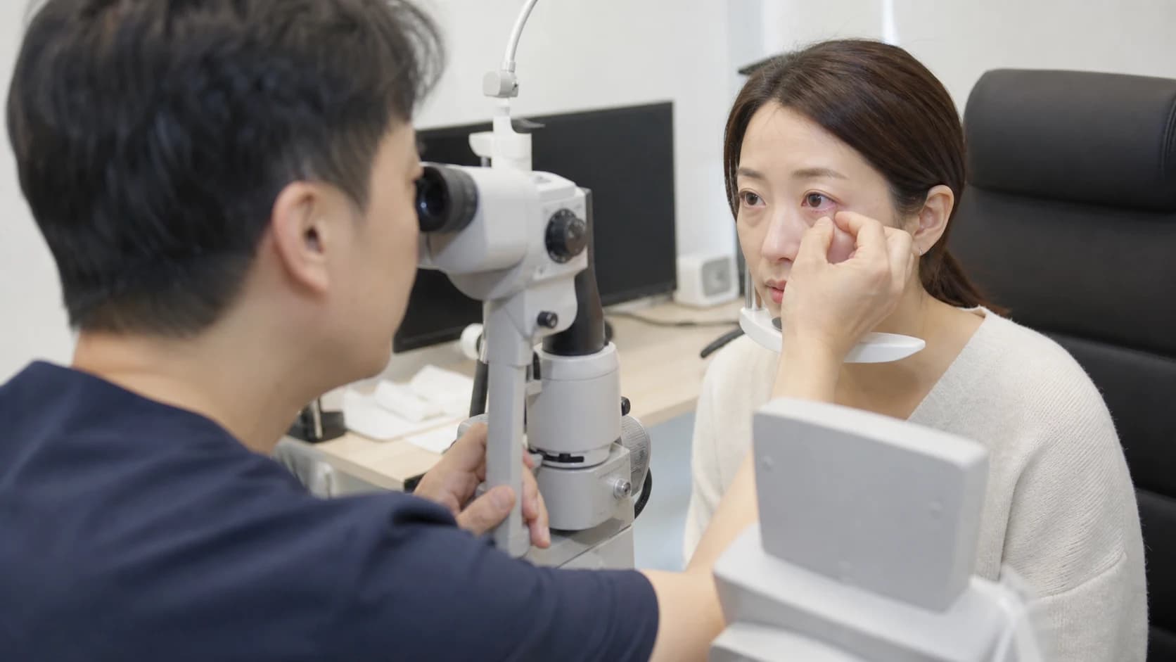통증 시야와 충혈 분비물 부종의 방향과 결합을 기록해 즉시 연락 경계를 찾는 정보 도해