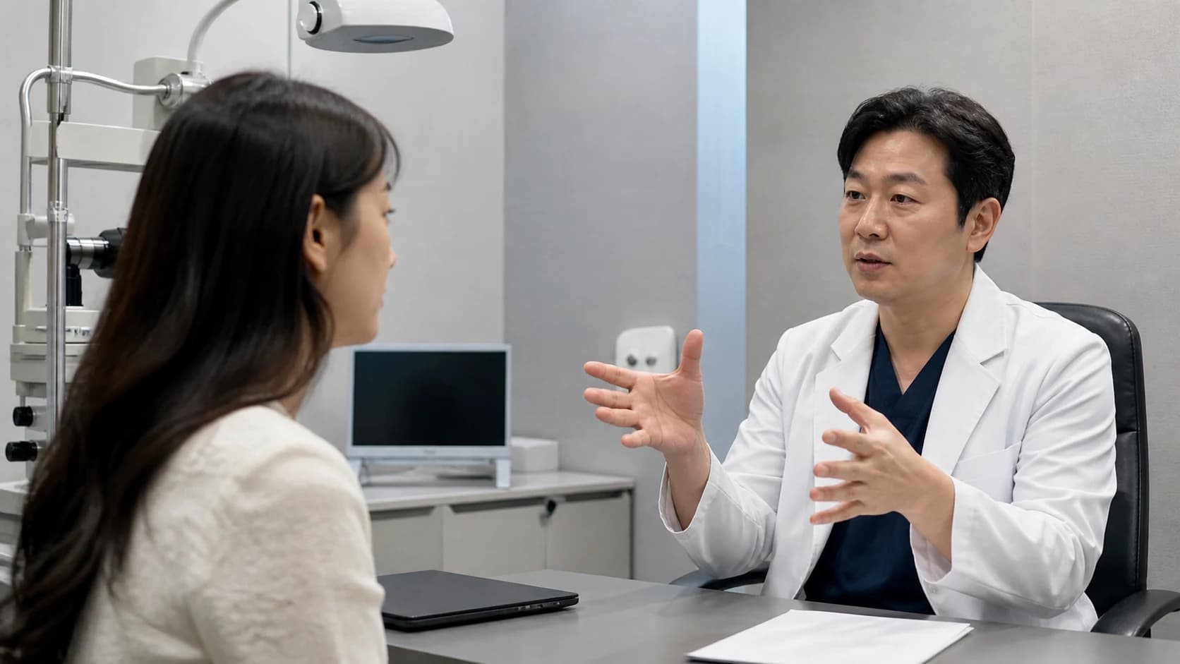 안과 전문의 자격과 실제 담당 단계 정확한 술식 경험 분모 및 부재 시 인계를 분리하는 정보 도해